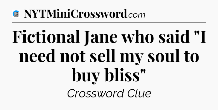 Fictional Jane who said 