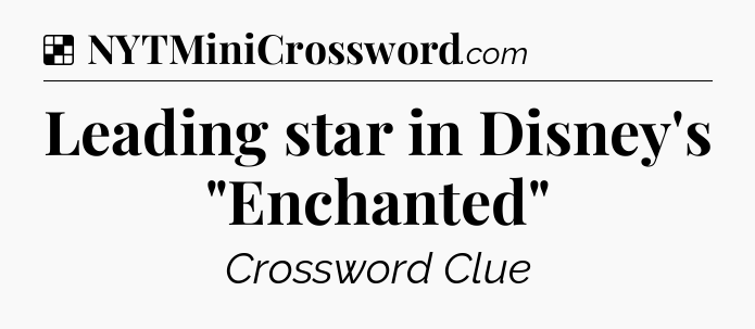 Solution: Leading star in Disney's 