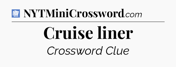 Cruise liner Puzzle Page Crossword Clue