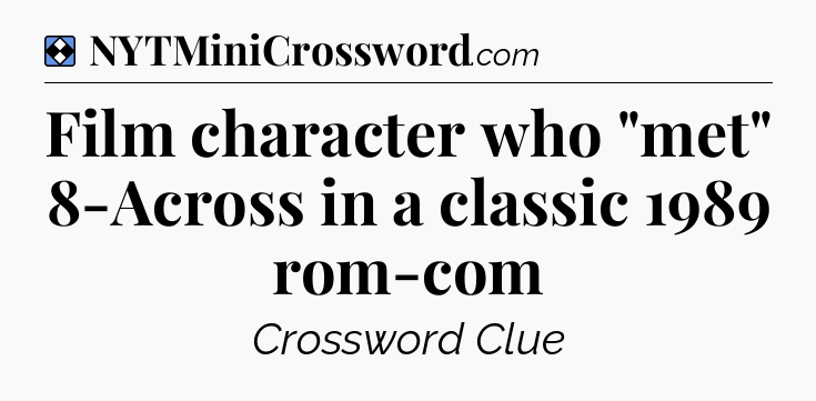 Solution: Film character who 