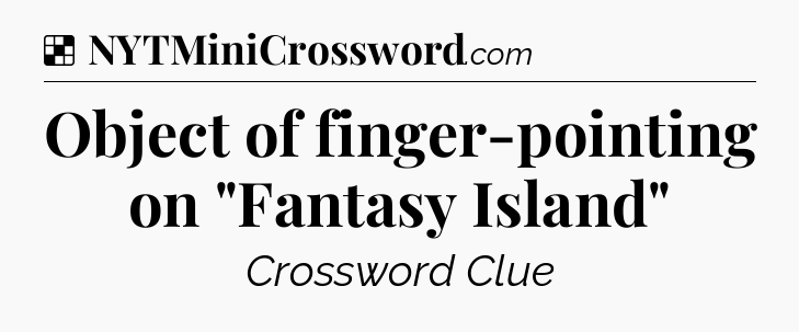 Solution: Object of finger-pointing on 