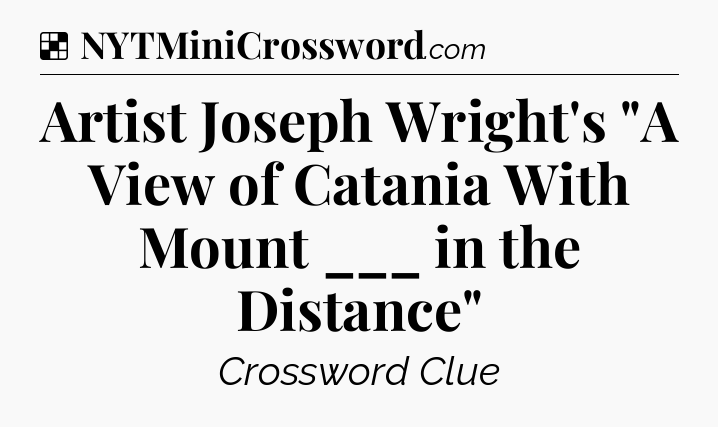 Solution: Artist Joseph Wright's 