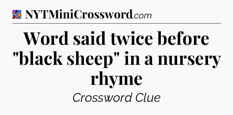 Word said twice before 