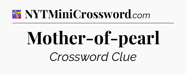 Mother-of-pearl Codycross