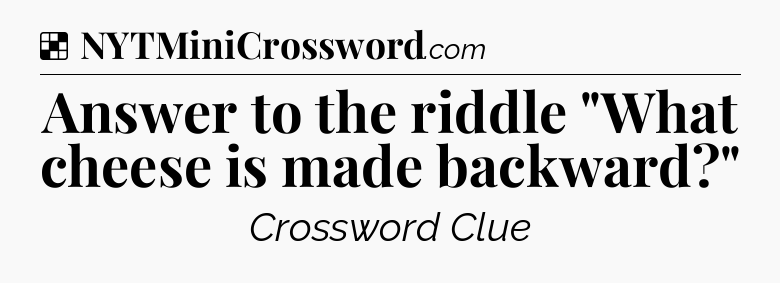 Solution: Answer to the riddle 