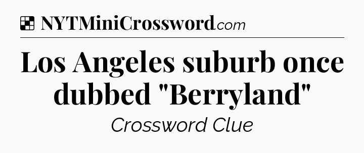 Solution: Los Angeles suburb once dubbed 