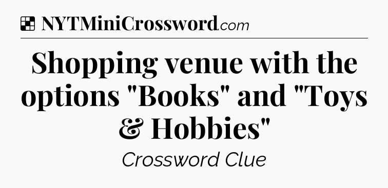 Solution: Shopping venue with the options 