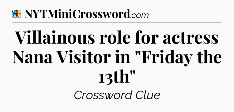 Villainous role for actress Nana Visitor in 