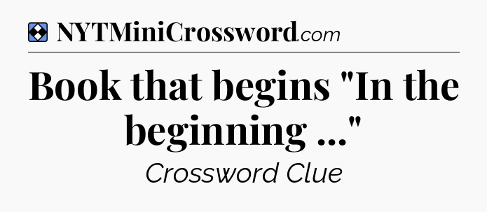 Solution: Book that begins 