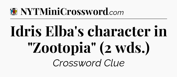 Idris Elba's character in 