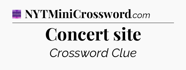 Concert site - Thomas Joseph Crossword