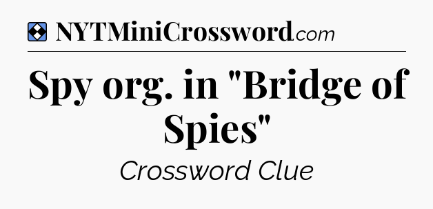 Solution: Spy org. in 