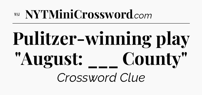 Pulitzer-winning play 