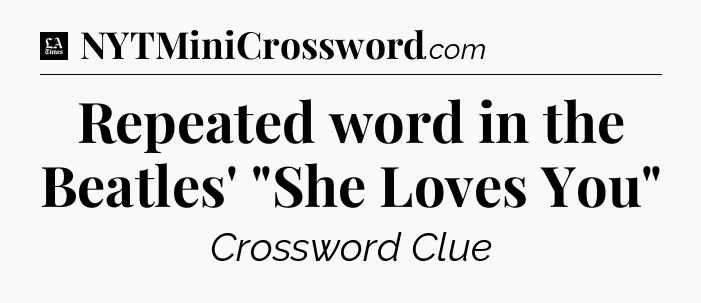 Repeated word in the Beatles' 