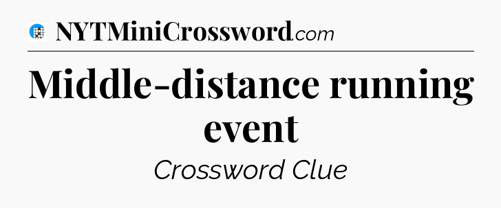 Middle-distance running event Crossword Clue