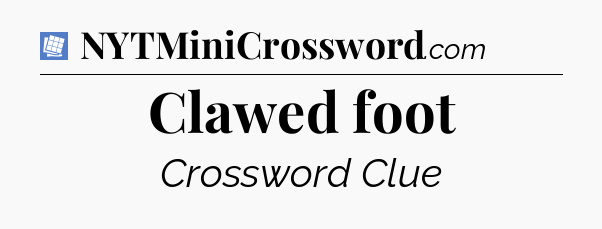 Clawed foot Puzzle Page Crossword Clue