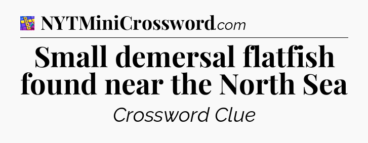 Small demersal flatfish found near the North Sea Codycross