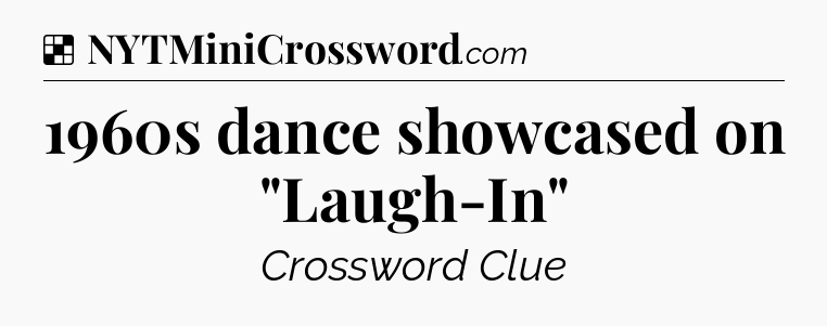 Solution: 1960s dance showcased on 