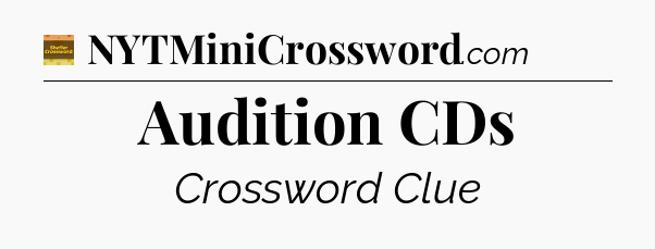 Audition CDs - Eugene Sheffer Crossword