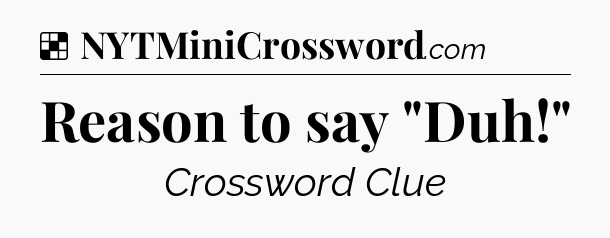 Solution: Reason to say 