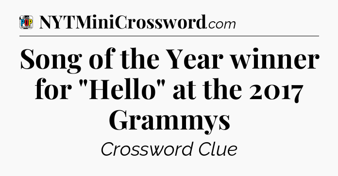 Song of the Year winner for 