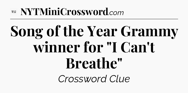 Song of the Year Grammy winner for 