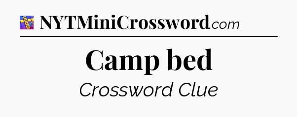 Camp bed Codycross