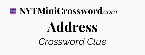 Address - Thomas Joseph Crossword