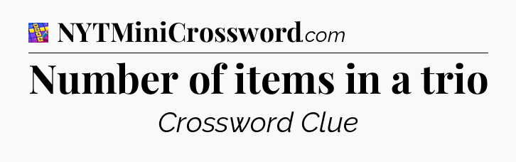 Number of items in a trio Codycross