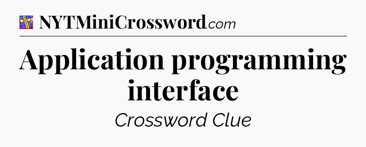 Application programming interface Codycross