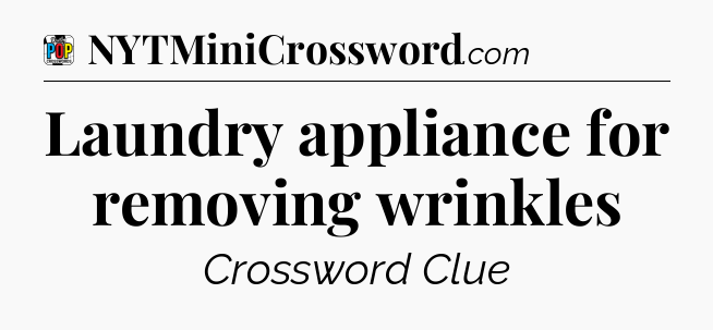 Laundry appliance for removing wrinkles Crossword Clue