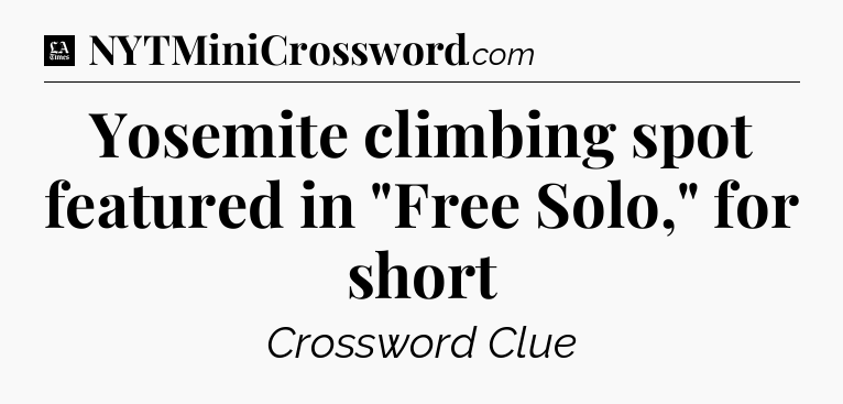 Yosemite climbing spot featured in 
