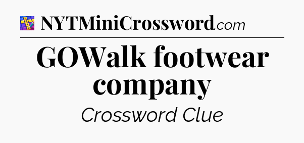 GOWalk footwear company Codycross
