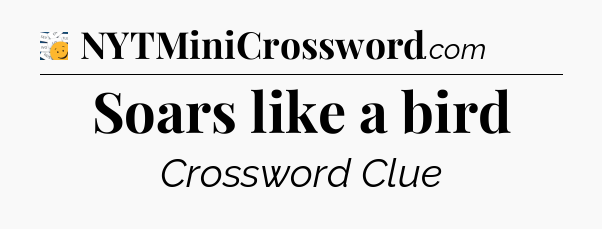Soars like a bird - 7 Little Words