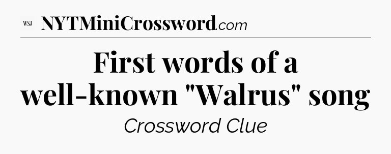 First words of a well-known 