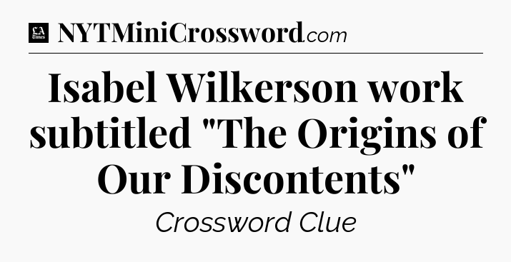 Isabel Wilkerson work subtitled 