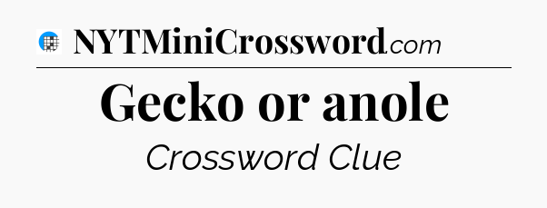 Gecko or anole Crossword Clue