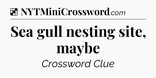 Solution: Sea gull nesting site, maybe - NYT Crossword