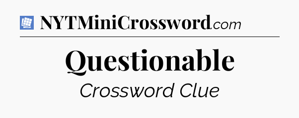 Questionable Puzzle Page Crossword Clue