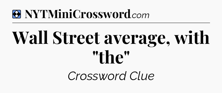 Solution: Wall Street average, with 
