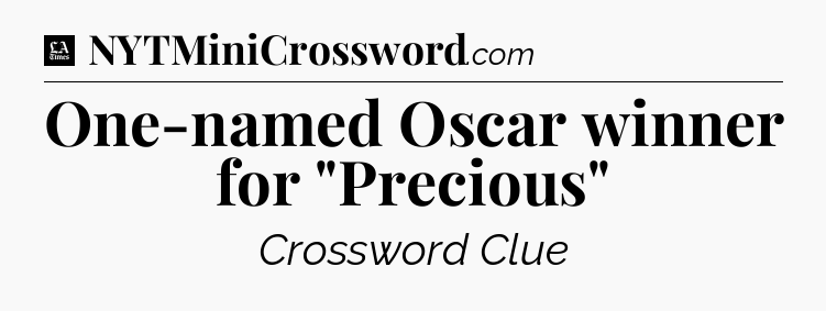 One-named Oscar winner for 