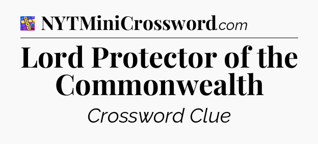 Lord Protector of the Commonwealth Codycross