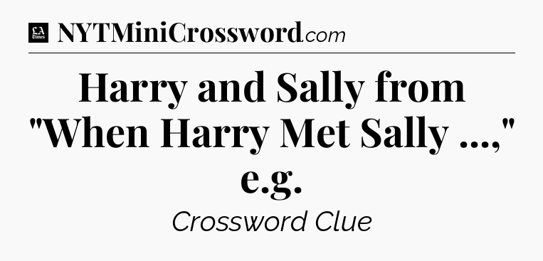 Harry and Sally from 