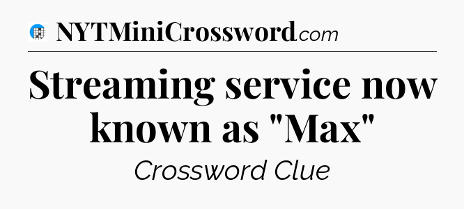 Streaming service now known as 