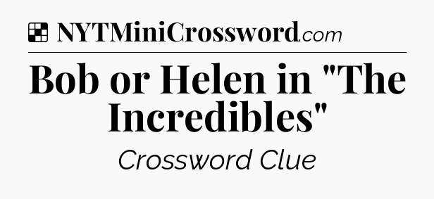 Solution: Bob or Helen in 