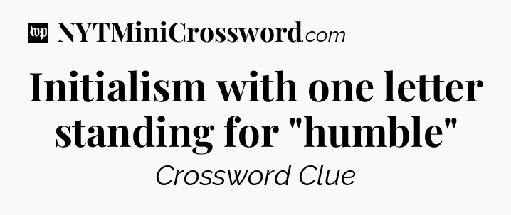 Initialism with one letter standing for 