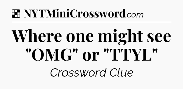 Solution: Where one might see 