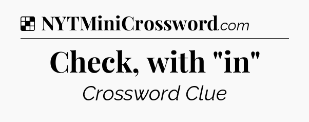 Solution: Check, with 