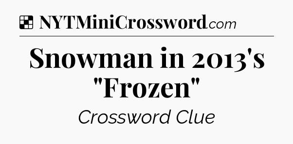 Solution: Snowman in 2013's 