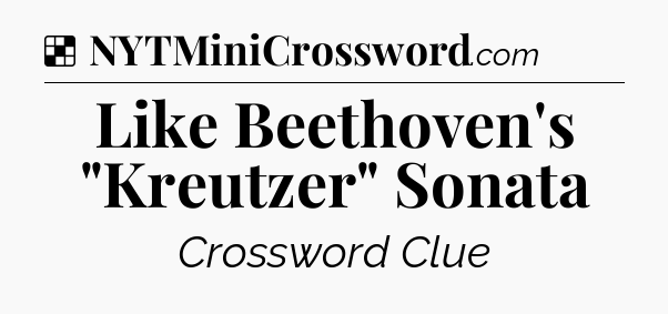 Solution: Like Beethoven's 